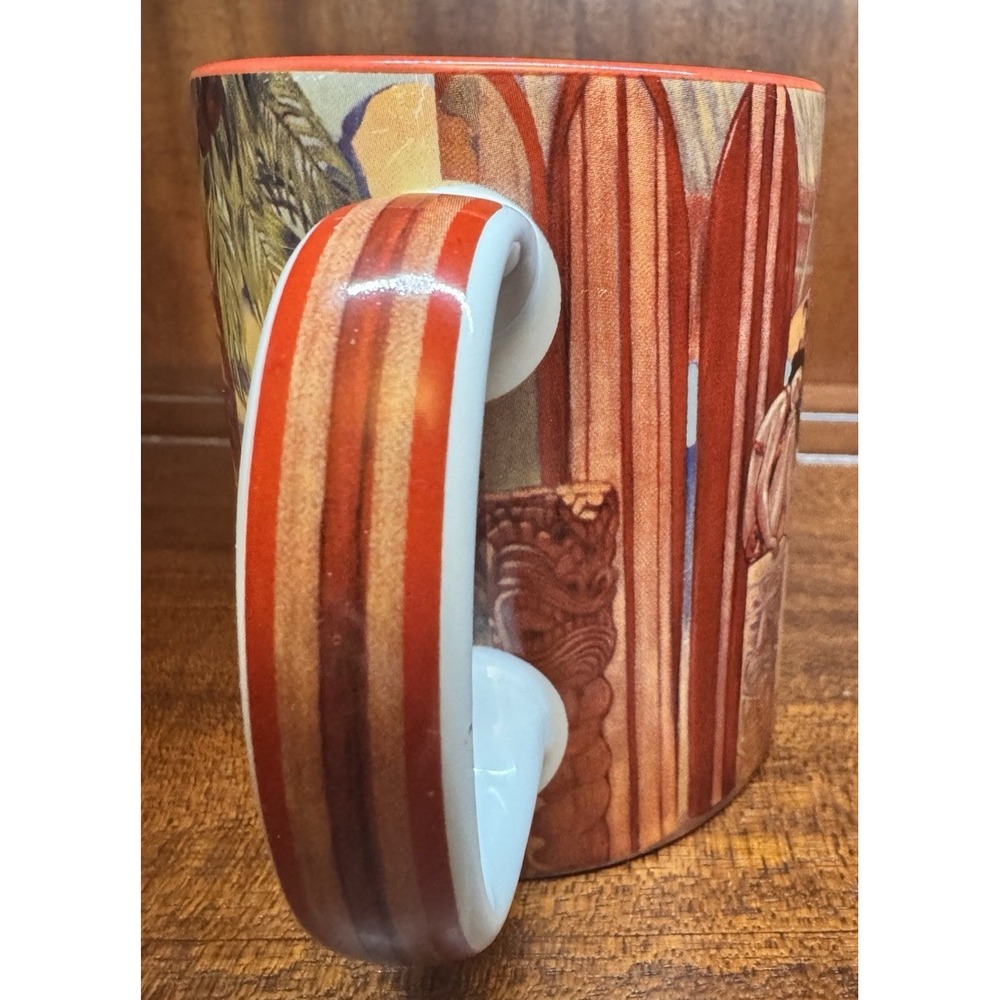 Hawaiian Island Heritage Vintage Ceramic Mug Rick Sharp Kona Surfboard Rentals - Picture 7 of 14